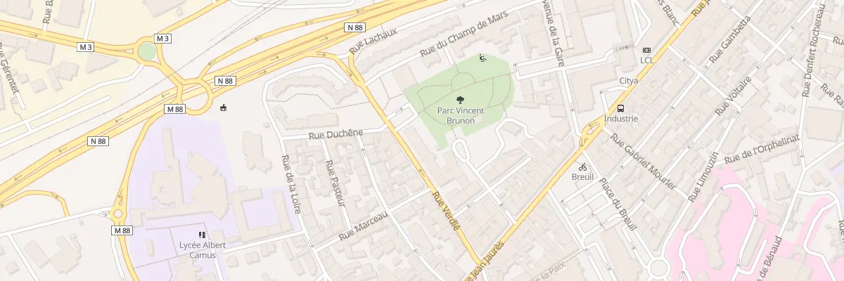 Plan du 21 Rue Verdié à Firminy