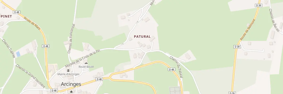 Plan du 75 Che du Patural à Arcinges