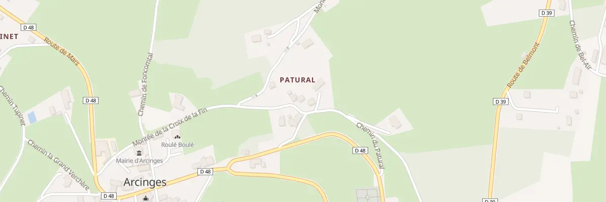 Plan du 105 Che du Patural à Arcinges