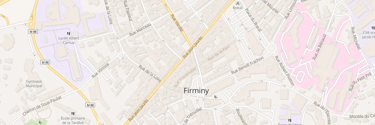 Plan du 86 Rue Jean Jaurès à Firminy
