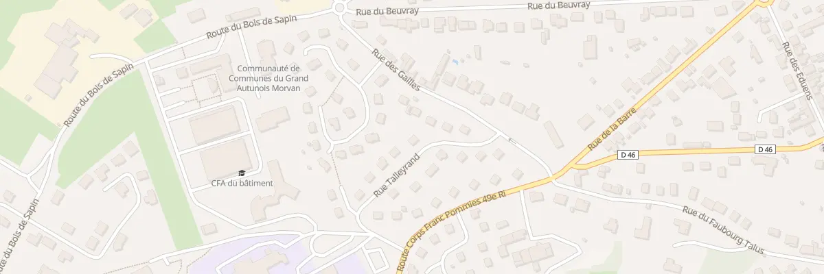 Plan du 2 Rue Talleyrand à Autun