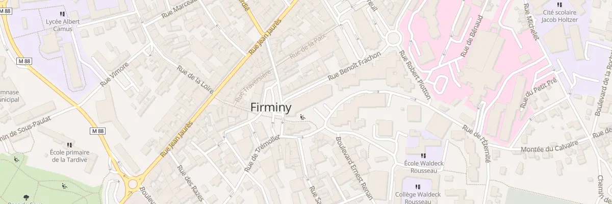 Plan du 8 Rue Benoit Frachon à Firminy