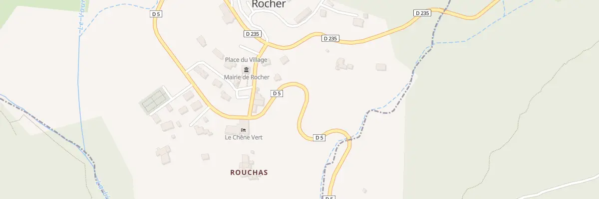 Plan de Rouchas à Rocher