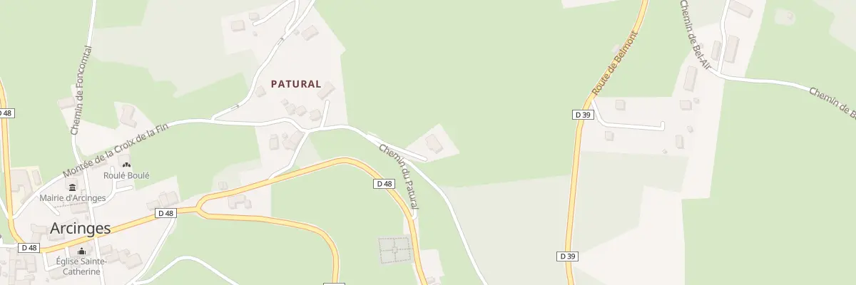 Plan du 199 Che du Patural à Arcinges