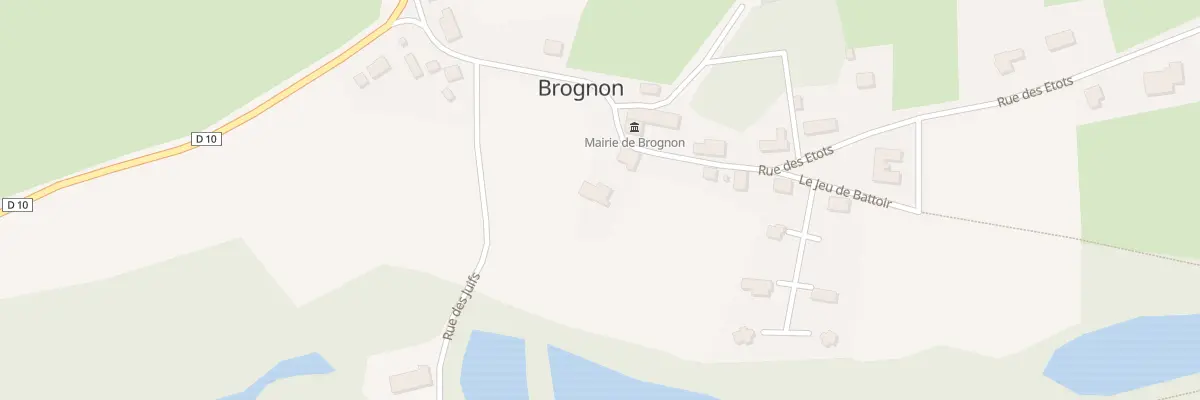 Plan du 5030 Le Jeu de Battoir à Brognon