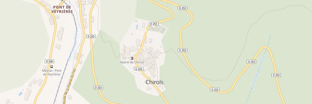 Plan du 5028 Village et Le Pont à Chirols