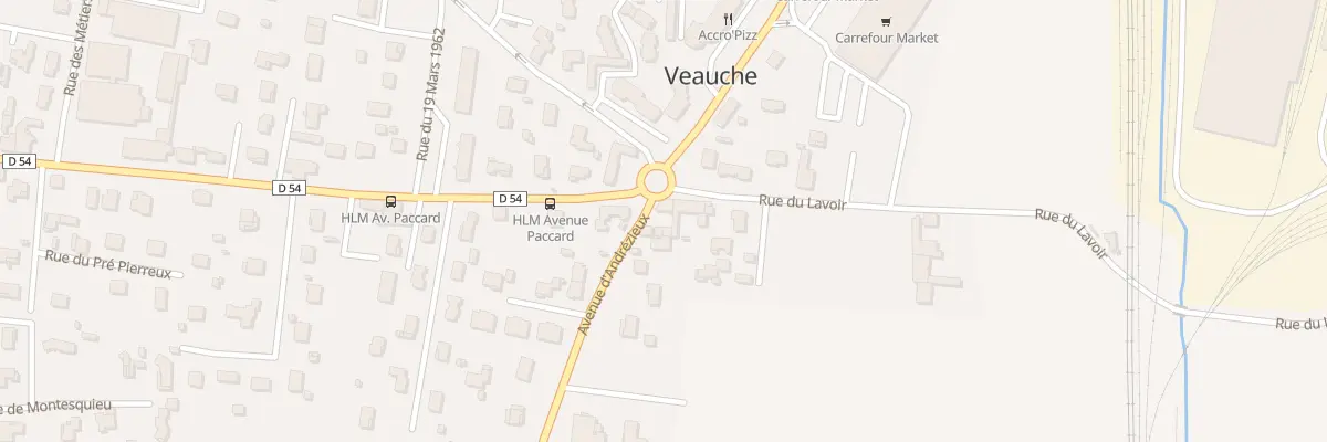 Plan du 1 Av d’Andrézieux à Veauche