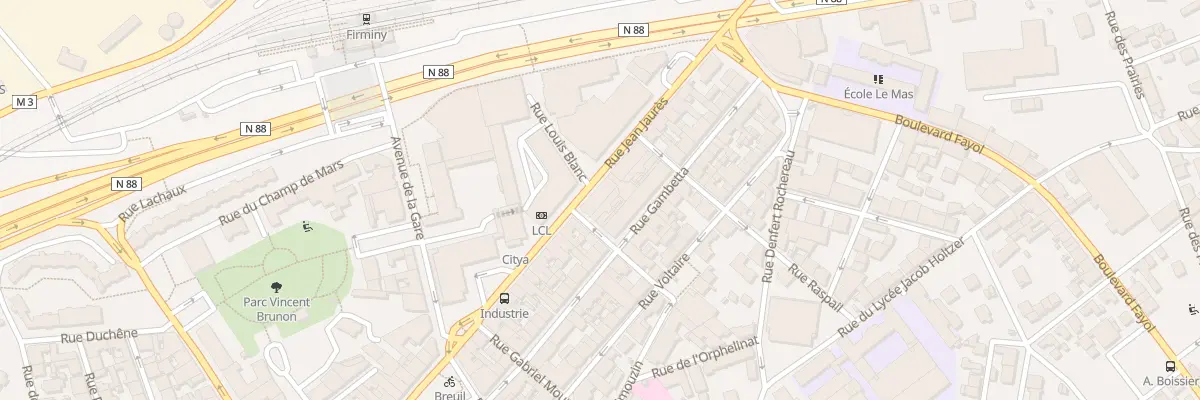 Plan du 40 Rue Gambetta à Firminy