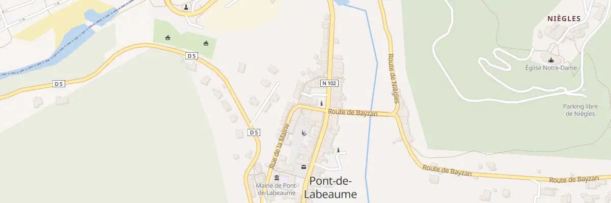 Plan du 5 Pl du Marché à Pont-de-Labeaume