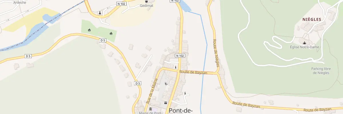 Plan du 3 Pl du Marché à Pont-de-Labeaume