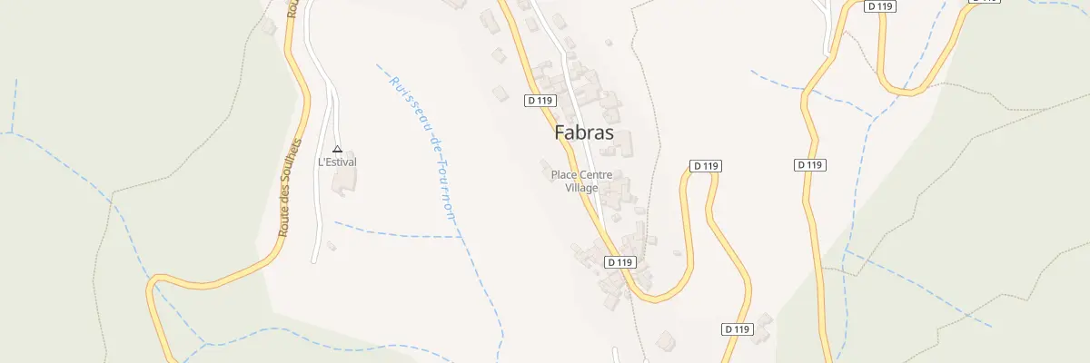 Plan du 205 Rte du Village à Fabras