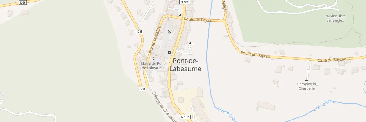 Plan du 1 Pl du 13 Juillet à Pont-de-Labeaume