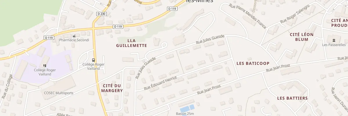 Plan du 10 Rue Jules Guesde à Sanvignes-les-Mines