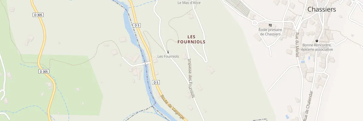 Plan du 270 Imp des Fourniols à Chassiers