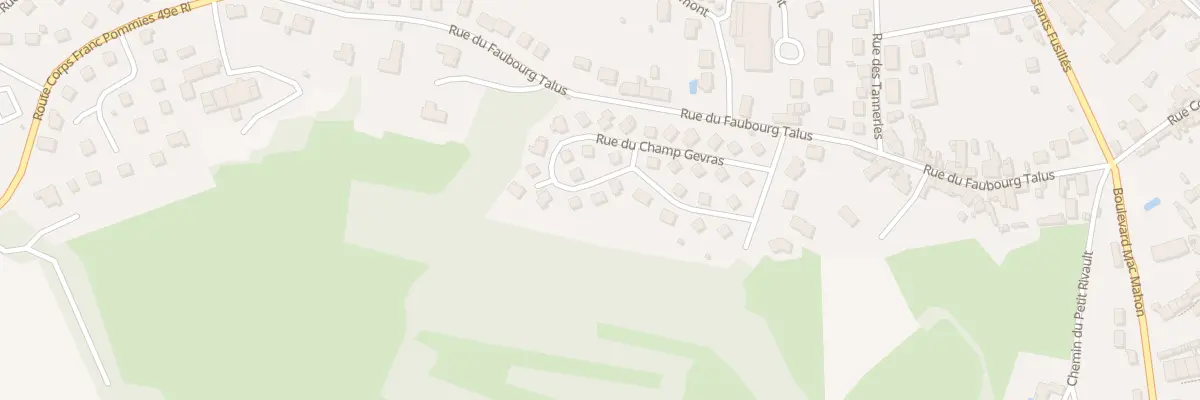 Plan du 25 Rue du Champ Gevras à Autun