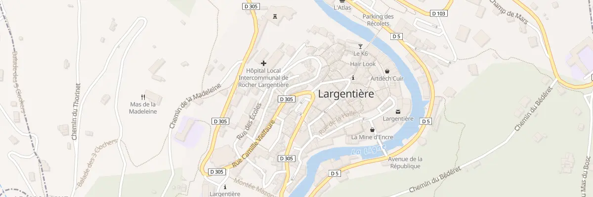 Plan du 9 Rue Camille Vielfaure à Largentière