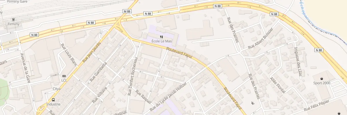 Plan du 7 Bd Fayol à Firminy
