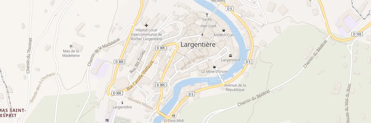 Plan du 5447 Rue Jean Louis Soulavie à Largentière