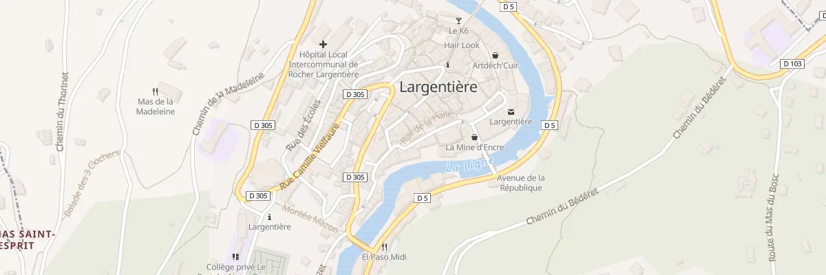Plan du 5515B Rue Jean Jaures à Largentière