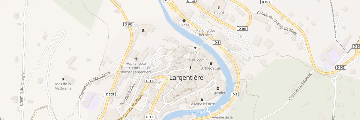 Plan du 2 Rue du Château à Largentière