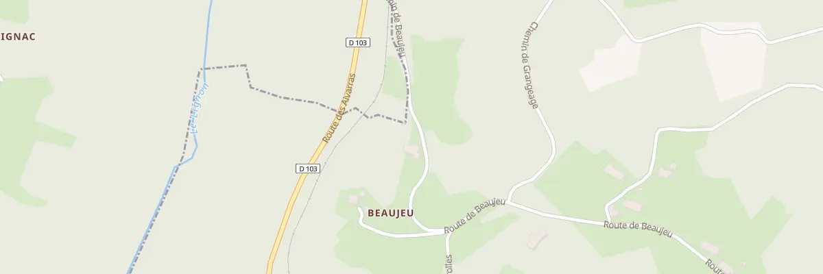 Plan du 119 Rte de Beaujeu à Tence