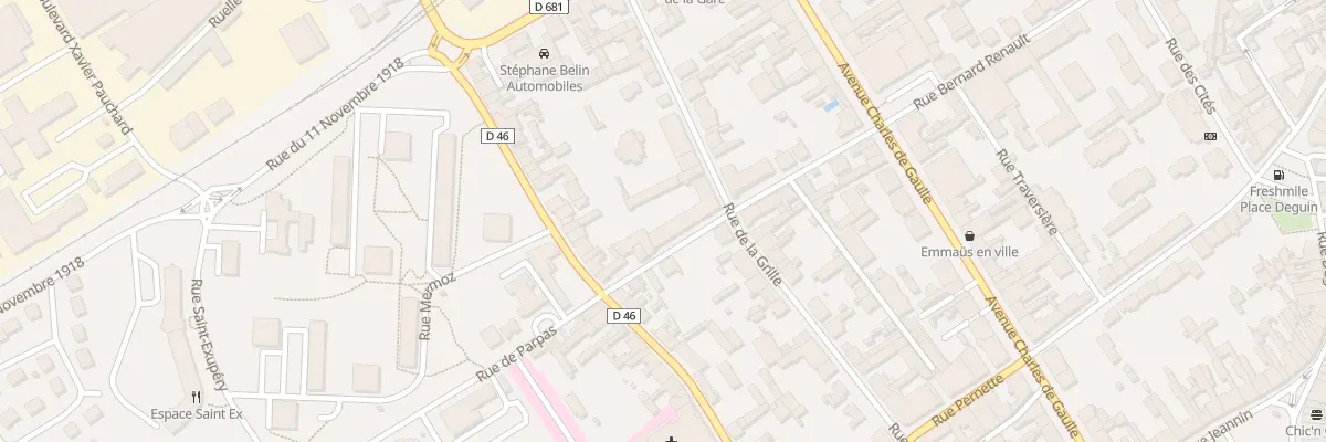 Plan du 12 Rue de la Grange Vertu à Autun
