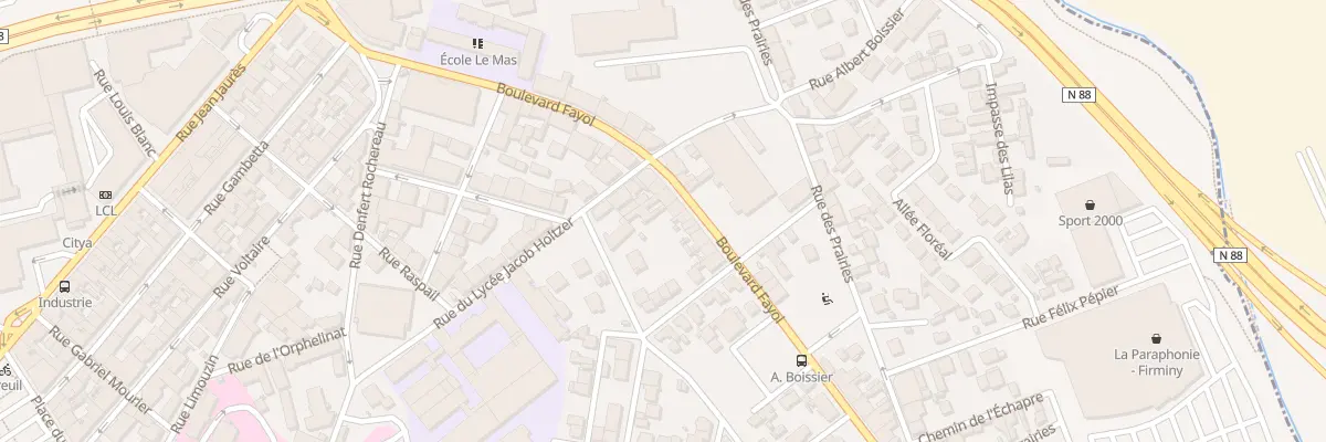 Plan du 25 Bd Fayol à Firminy