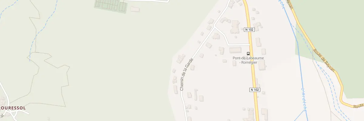 Plan du 250 Che de la Garde à Pont-de-Labeaume