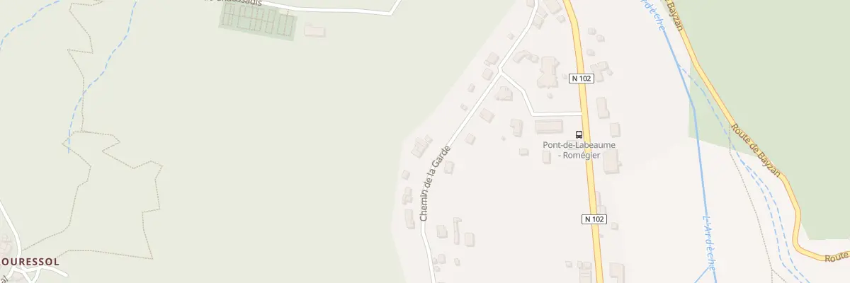 Plan du 240 Che de la Garde à Pont-de-Labeaume