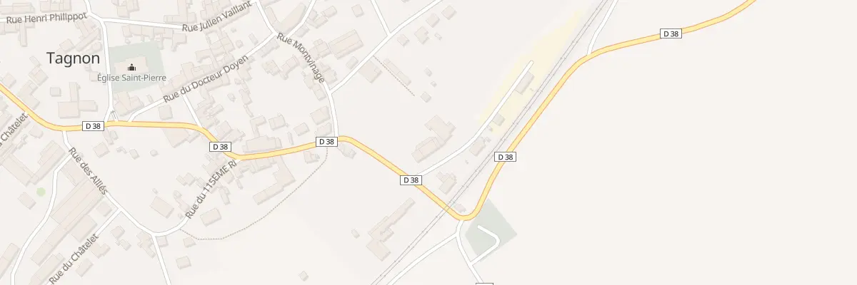 Plan du 2 Rue de la Gare à Tagnon