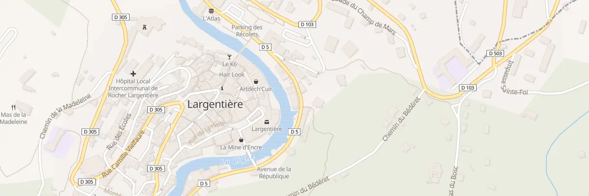 Plan du 16 Av de la République à Largentière