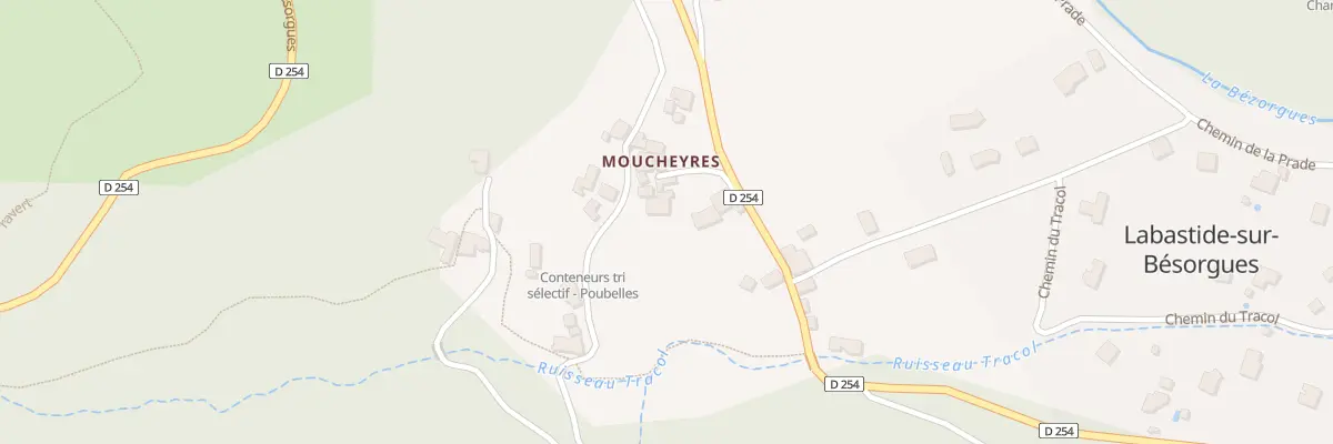 Plan du 5217 Moucheyres à Labastide-sur-Bésorgues