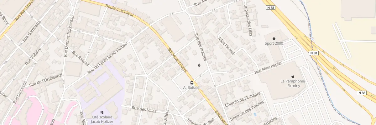 Plan du 38 Bd Fayol à Firminy