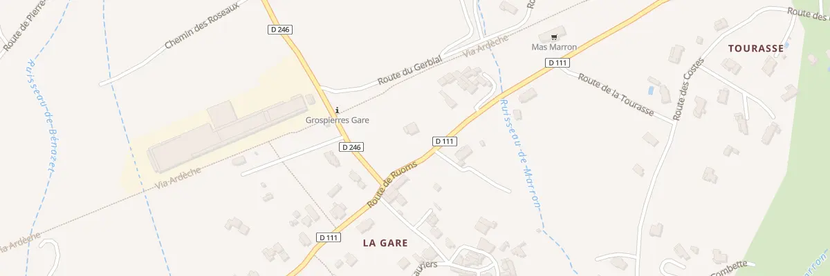Plan du 281 Rte de Ruoms à Grospierres
