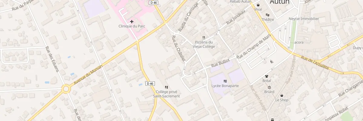 Plan du 1 Rue du Châtelet à Autun