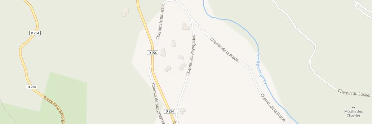 Plan du 215 Che les Peyrejades à Labastide-sur-Bésorgues