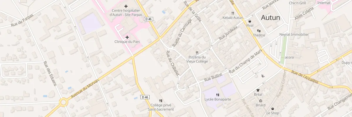 Plan du 2 Pl du Carrouge à Autun
