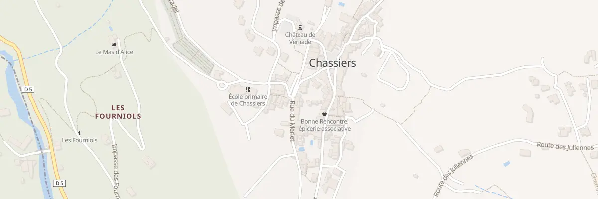 Plan du 13 Mte de la Vernade à Chassiers