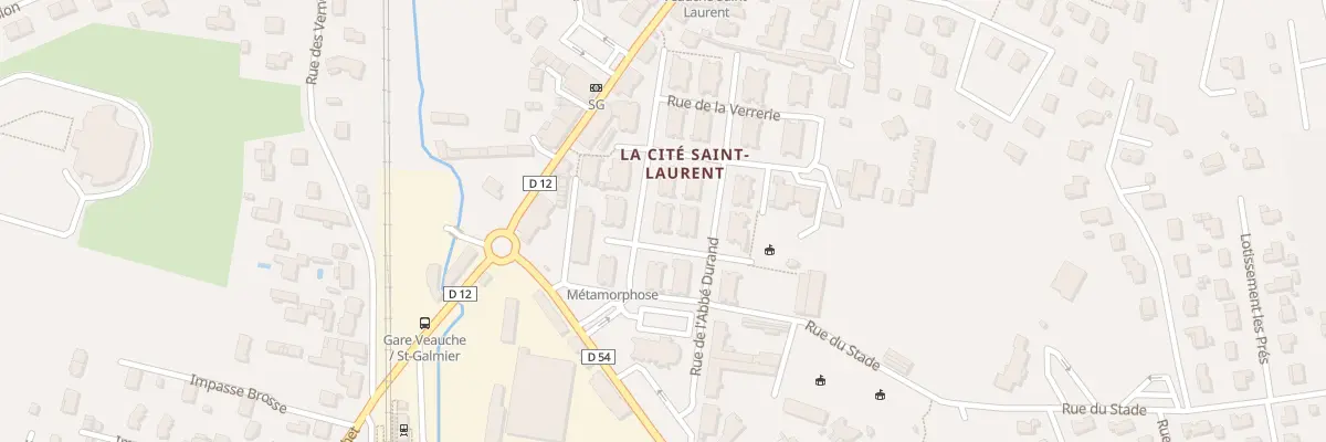 Plan du 2D Rue Auguste Cholat à Veauche