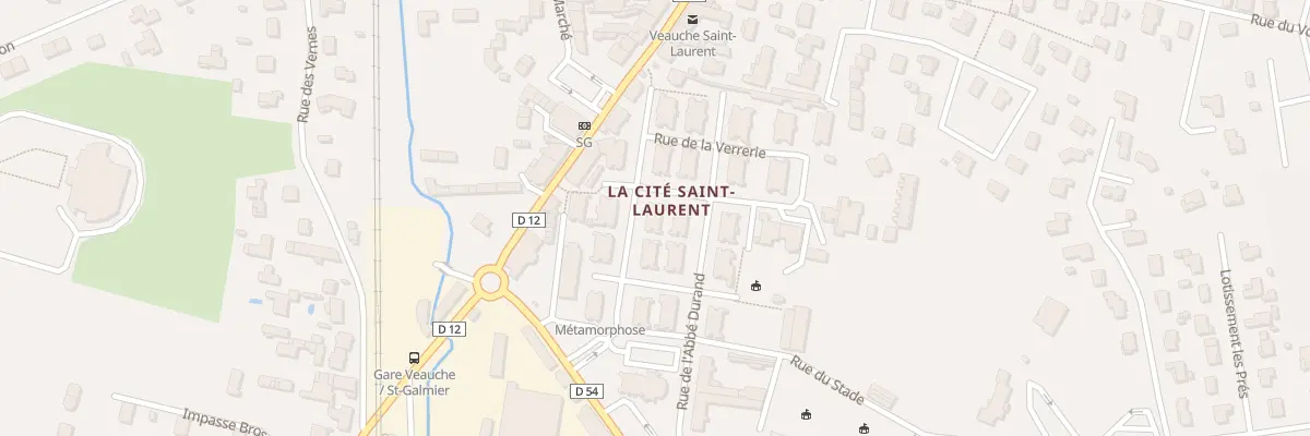 Plan du 2D Rue de la Verrerie à Veauche