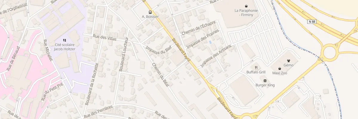 Plan du 57 Bd Fayol à Firminy