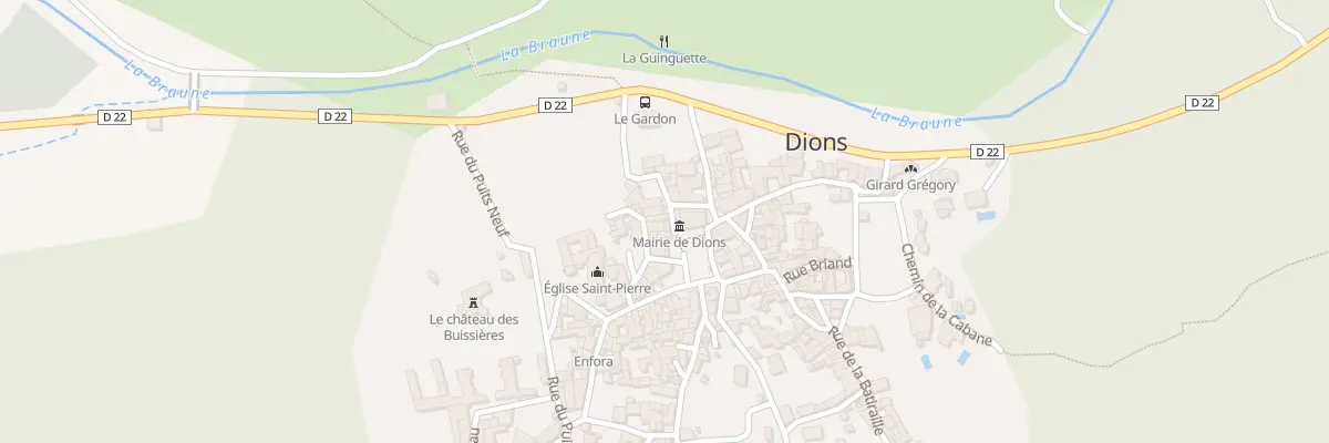 Plan du 1 Rue de la Mairie à Dions