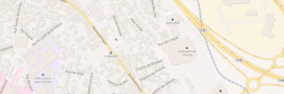 Plan du 3 Rue Félix Pépier à Firminy