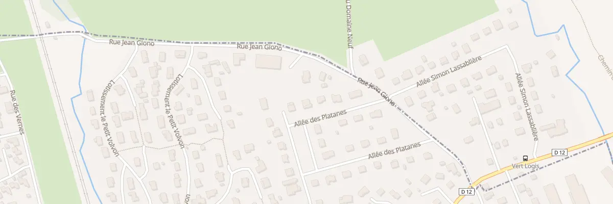 Plan du 33 All des Platanes à Veauche
