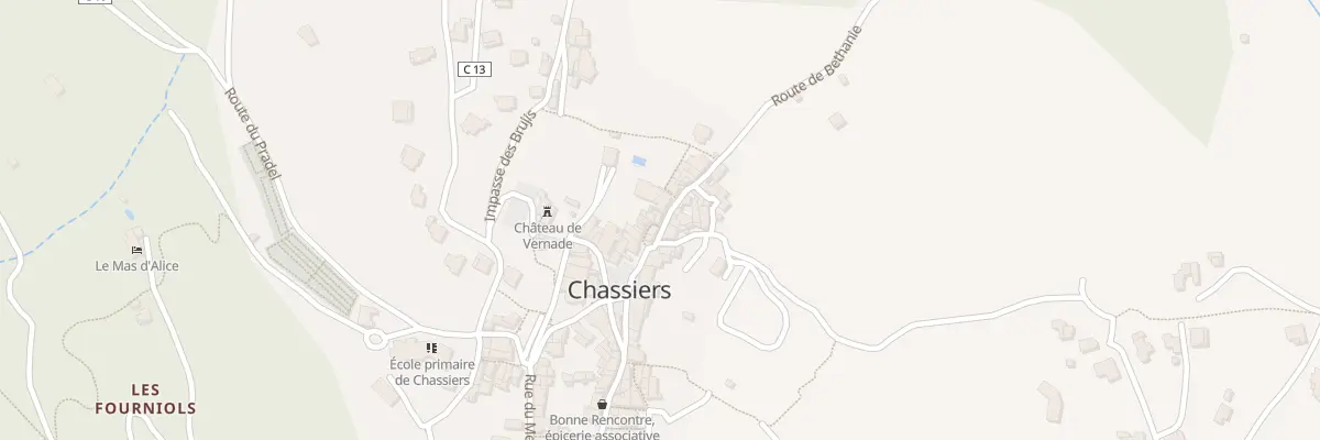 Plan du 5152 Le Village de Chassiers à Chassiers