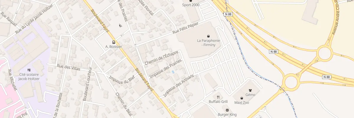 Plan du 9 Imp des Prairies à Firminy