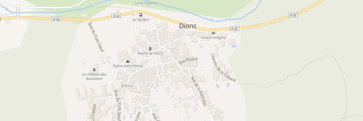 Plan du 3 Rue Briand à Dions