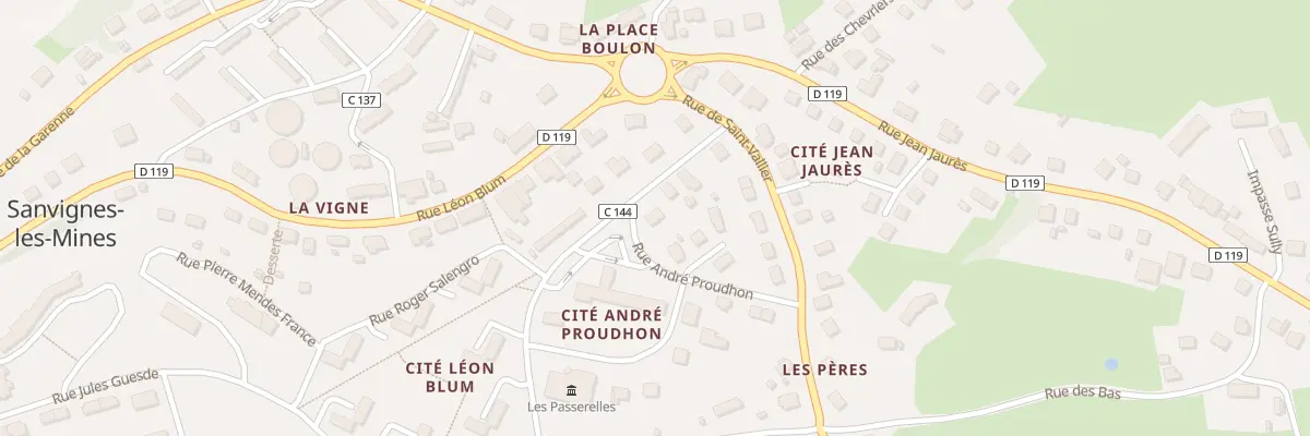 Plan du 1 Rue André Proudhon à Sanvignes-les-Mines