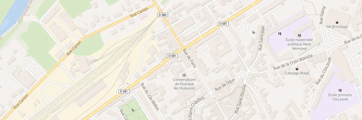 Plan du 29 Rue de Paris à Autun