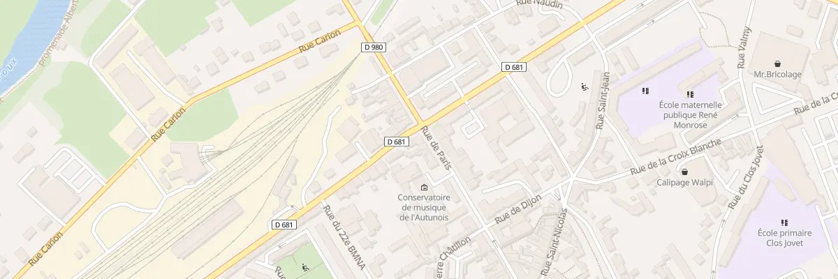 Plan du 54 Av de la République à Autun